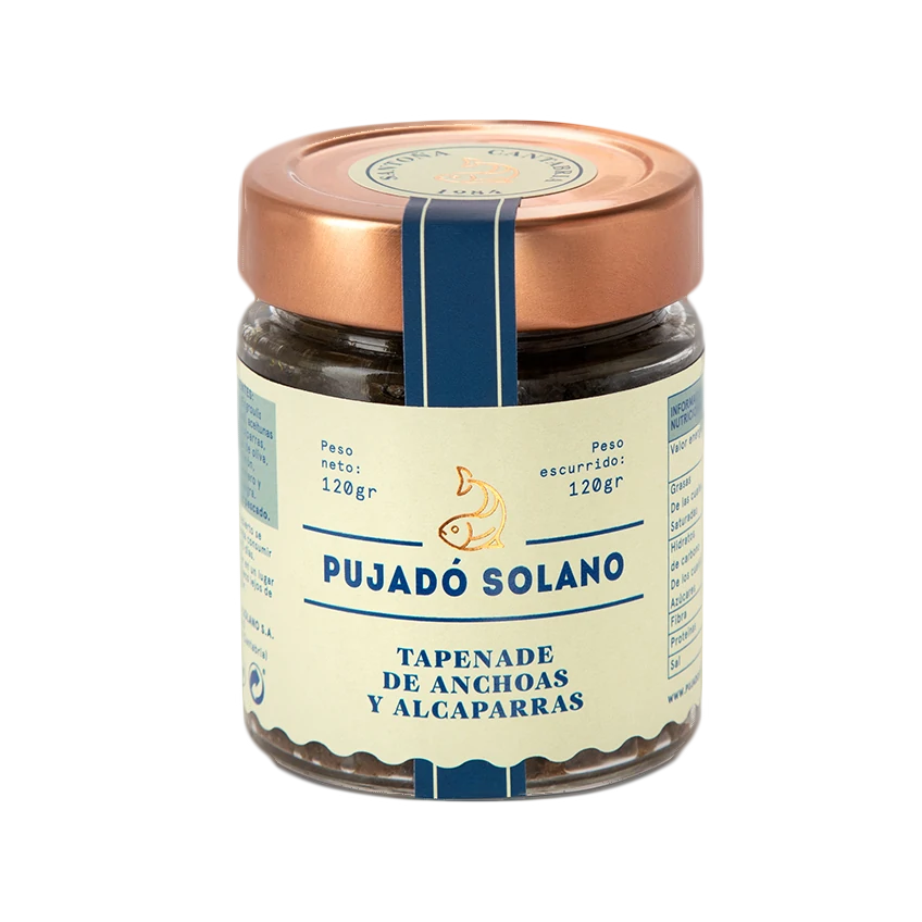 Tarro de Cristal de Tapenade de Anchoas y Alcaparras (120 g)