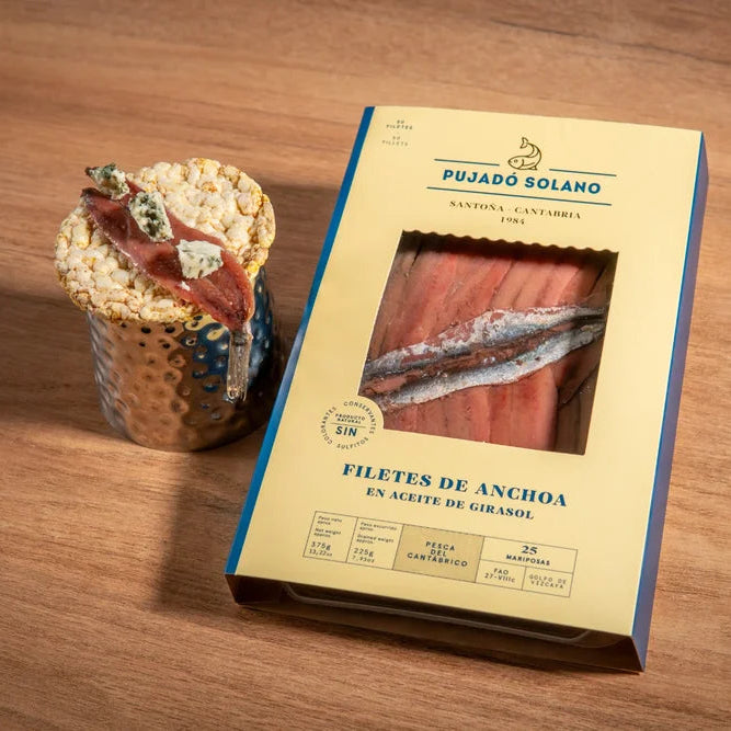Tarrina de 25 Anchoas Mariposa del Cantábrico «0 Barras» (375 g)