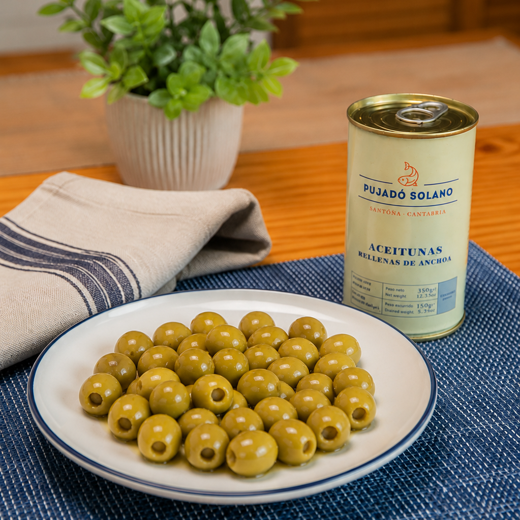 Lata de Aceitunas Rellenas de Anchoa (350 g)