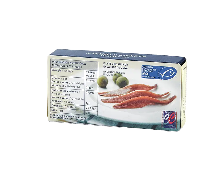 Lata de Anchoas del Cantábrico en Aceite de Oliva (50 g)