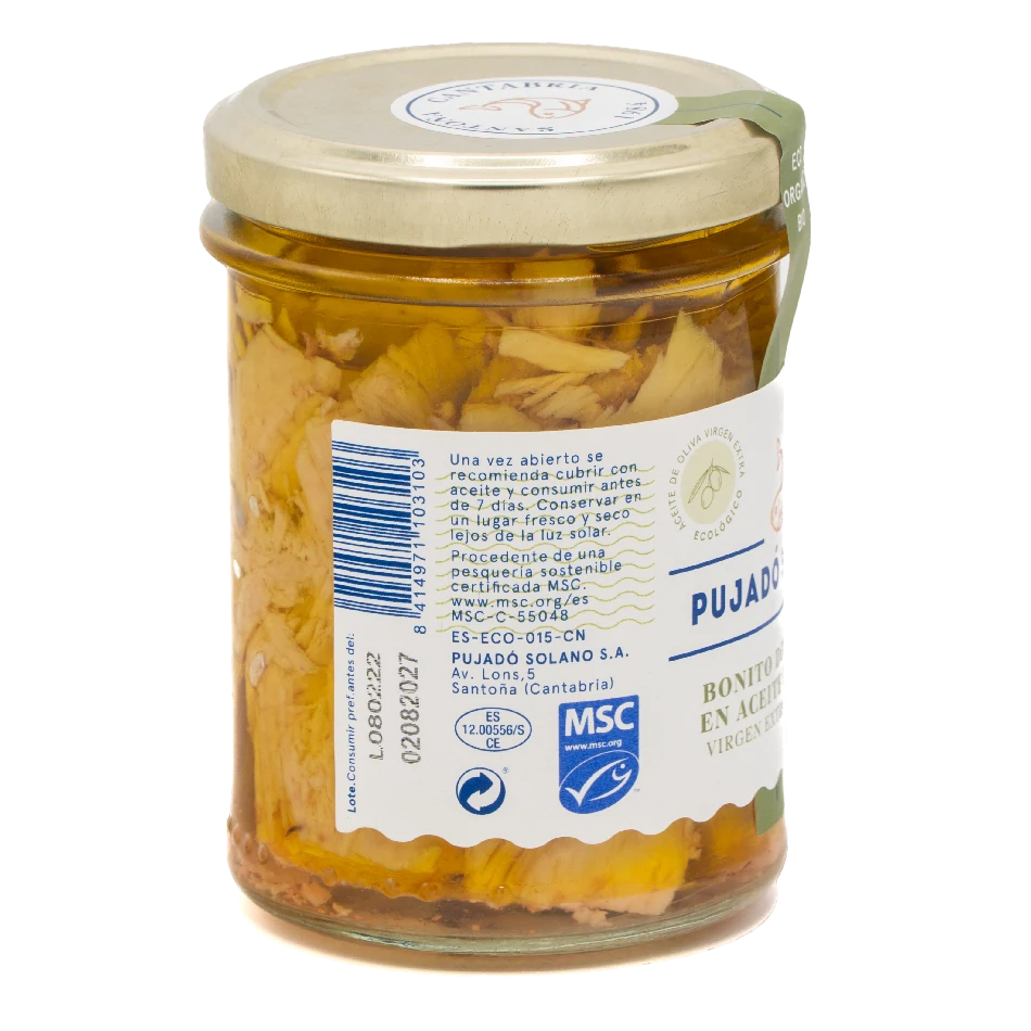 Tarro de Bonito del Norte en AOVE Ecológico (210 g)