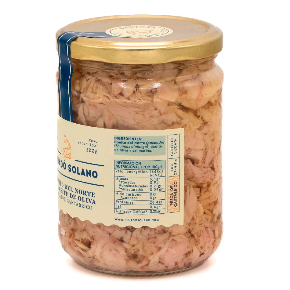 Tarro de Trozos de Bonito del Norte en Aceite de Oliva (450 g)