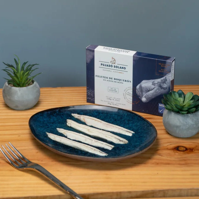 Lata 10-12 Filetes de Boquerón del Cantábrico «Selección Extra» en Aceite de Oliva (120 g)