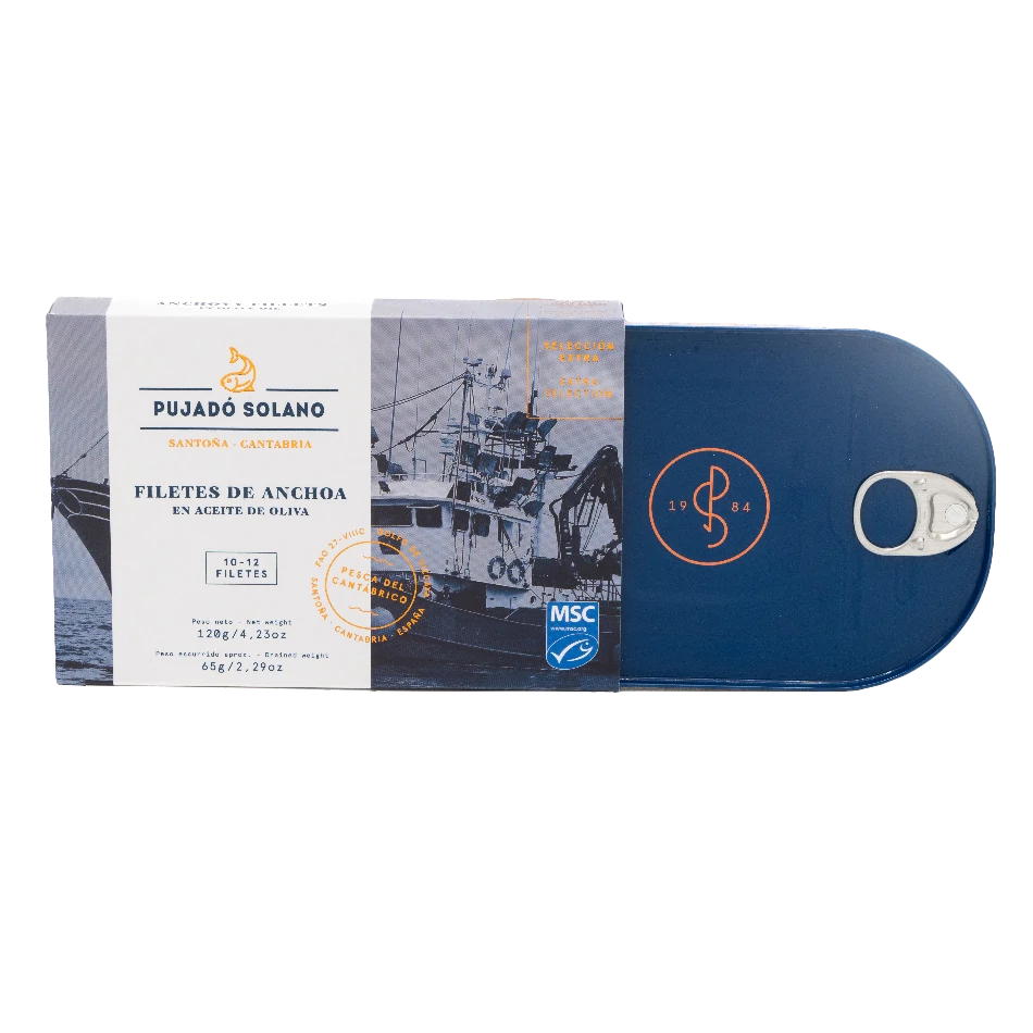 Lata 10-12 Filetes de Anchoa del Cantábrico «Selección Extra» en Aceite de Oliva (120 g)