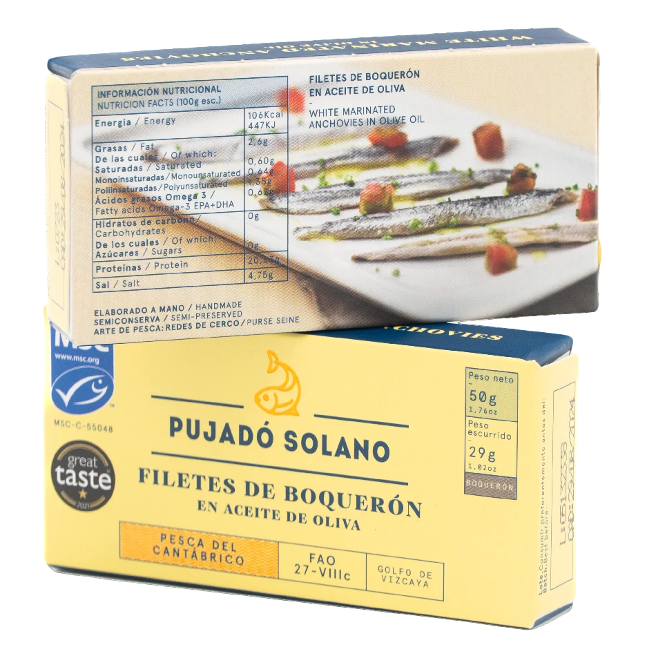 Lata de Boquerones del Cantábrico en Aceite de Oliva (50 g)