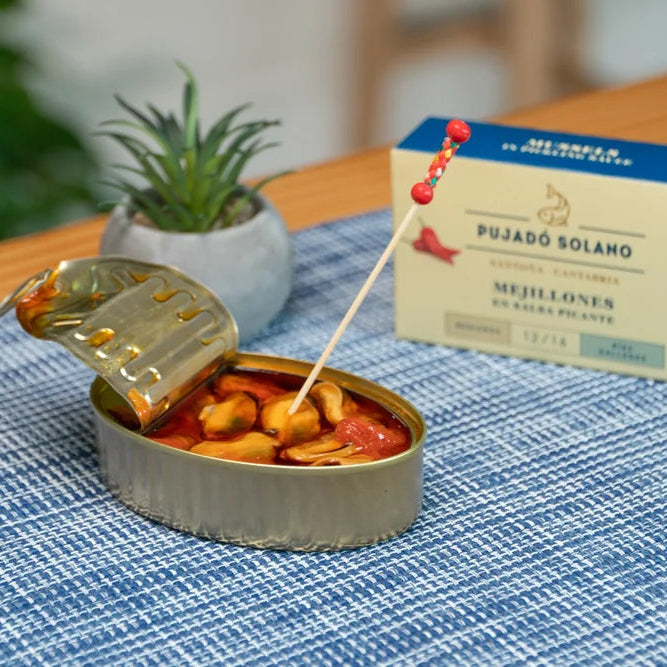 Lata de Mejillones en Salsa Picante (115 g)