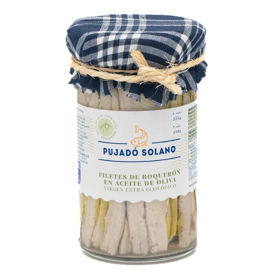 Tarro de Boquerones del Cantábrico "Marinero" en AOVE Ecológico (235 g)