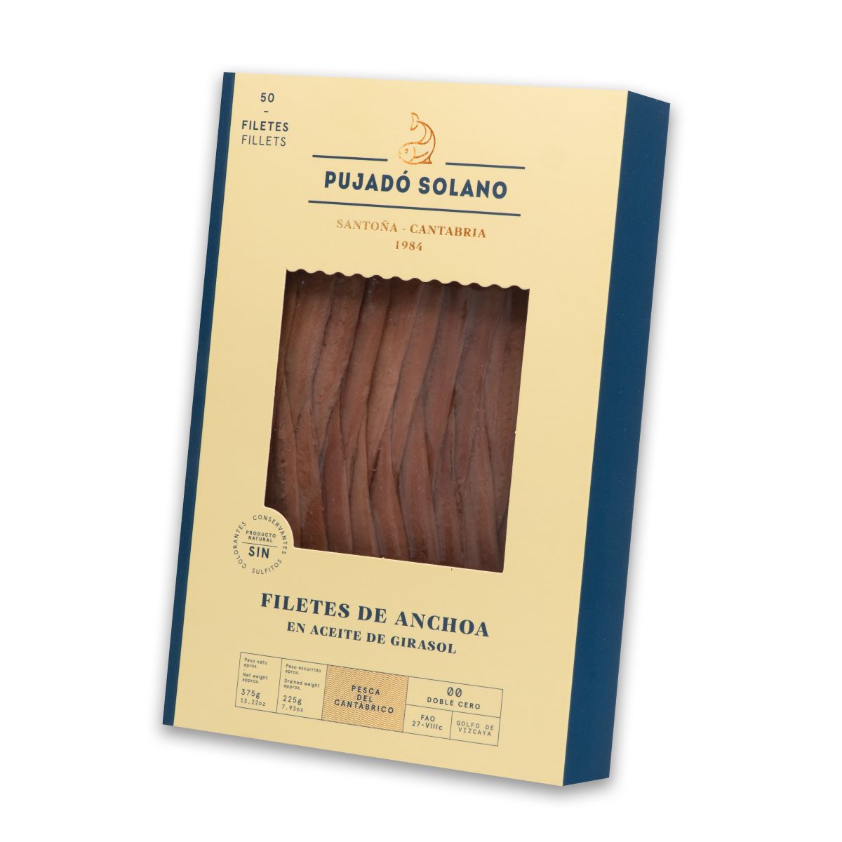 Tarrina de 50 Filetes de Anchoa «Doble 00» del Cantábrico (350 g)