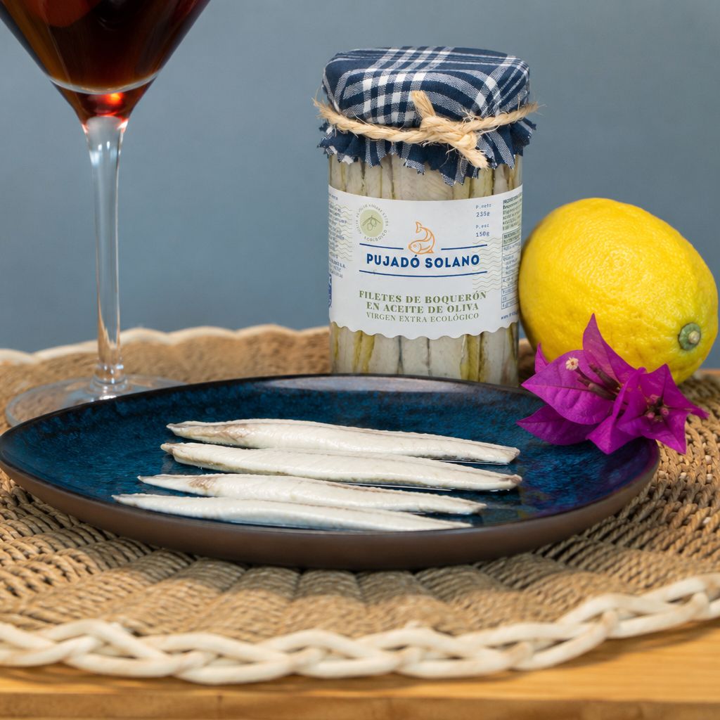 Tarro de Boquerones del Cantábrico "Marinero" en AOVE Ecológico (235 g)