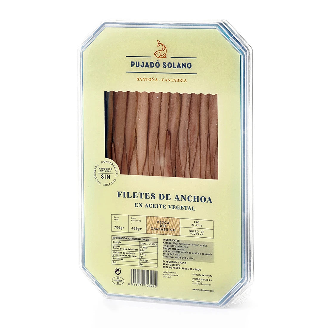 Tarrina de Anchoas del Cantábrico (550 g)