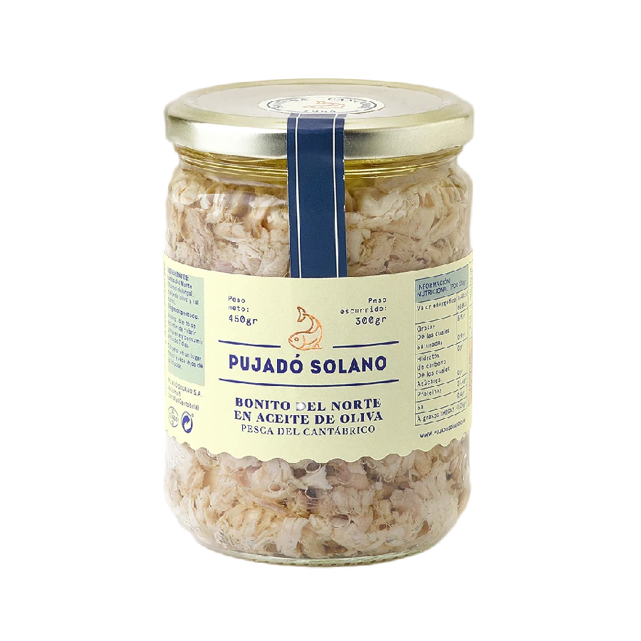 Tarro de Trozos de Bonito del Norte en Aceite de Oliva (450 g)