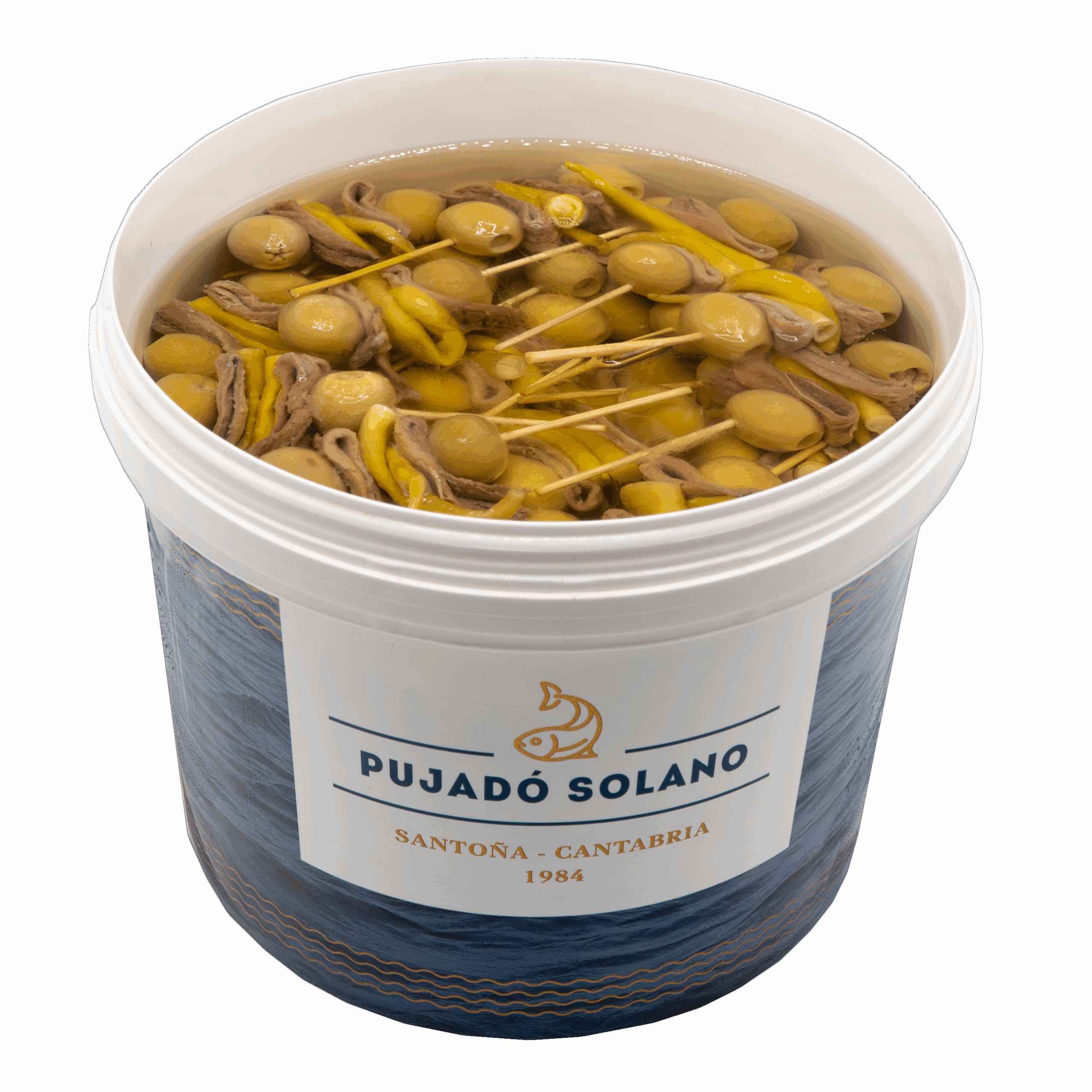 Cubo de Gildas de Anchoa de Santoña (100 Piezas)
