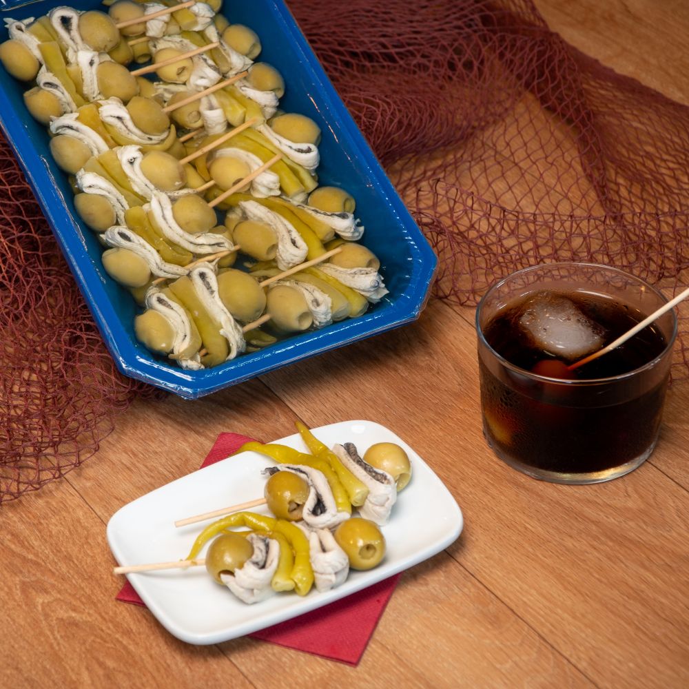 Tarrina de Gildas de Boquerón del Cantábrico (24 Piezas, 900 g)