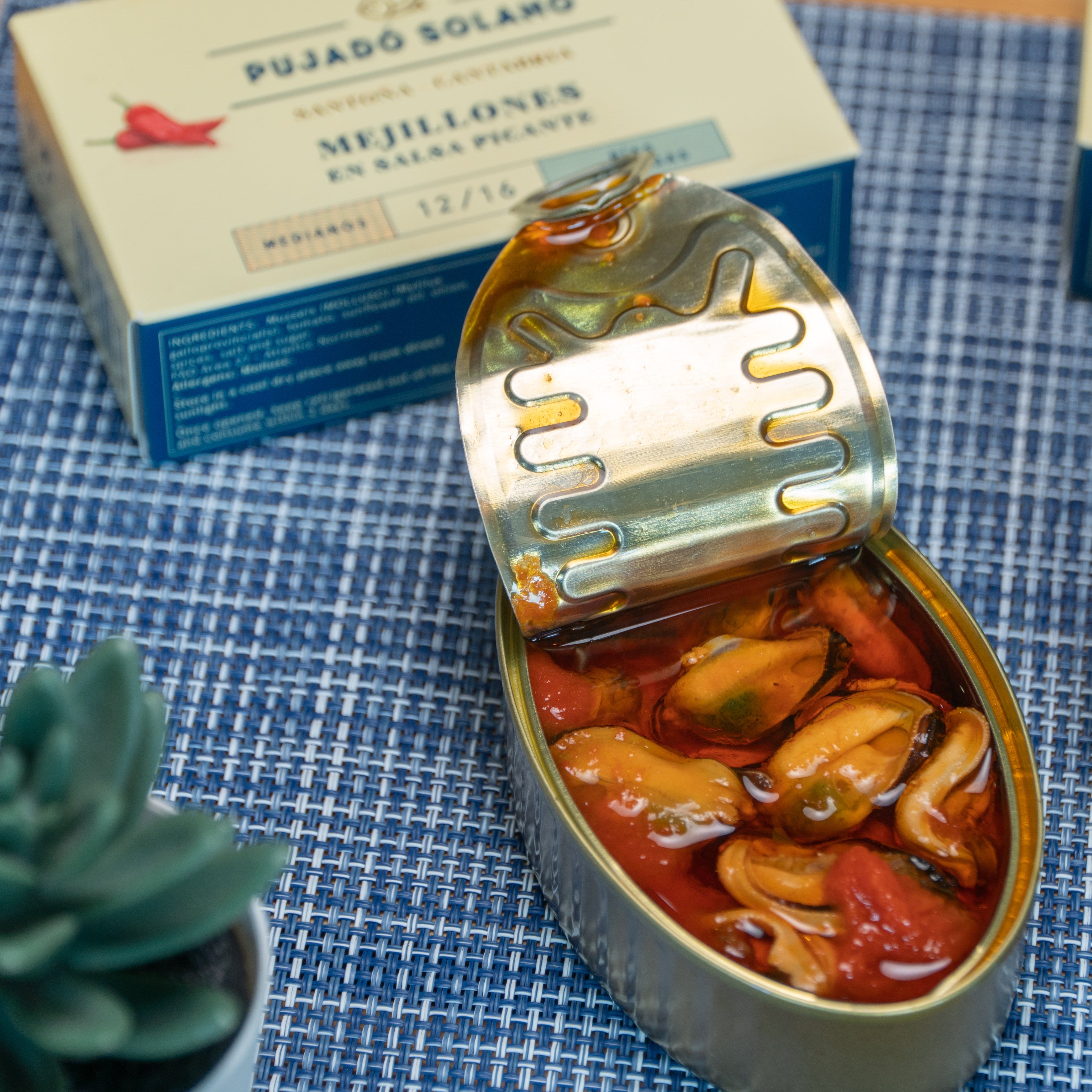 Lata de Mejillones en Salsa Picante (115 g)