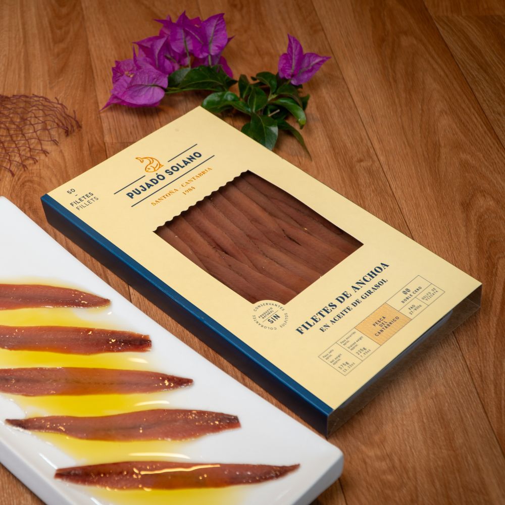 Tarrina de 50 Filetes de Anchoa «Doble 00» del Cantábrico (350 g)