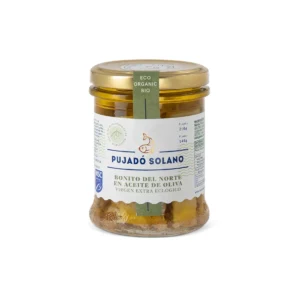 White tuna from the north coast in organic extra virgin olive oil glass jar 210g