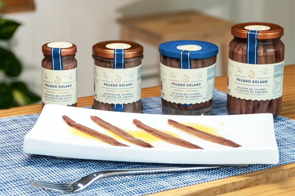 Las magnificas Anchoas de Santoña listas para comer